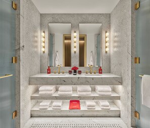 Hair dryer, bathrobes, slippers, electronic bidet