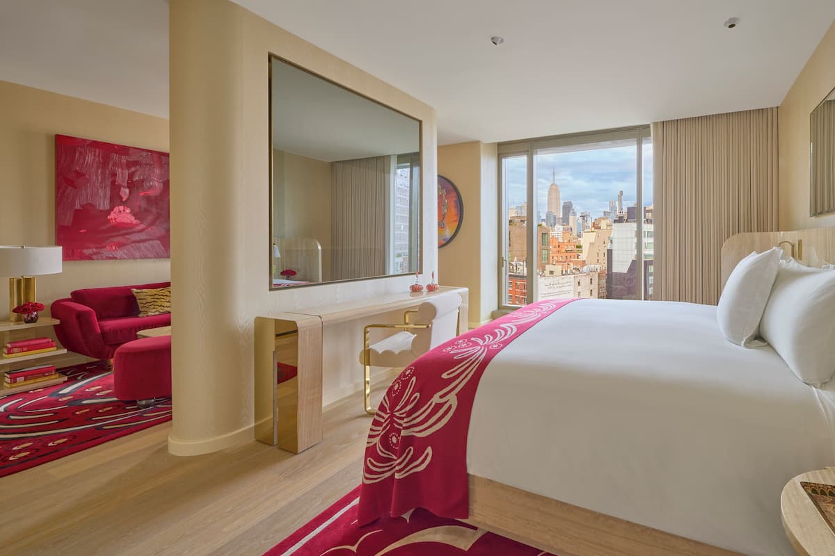 Junior Suite, 1 Katil Raja (King), Accessible | Cadar Frette Itali, peralatan tempat tidur premium, gebar bulu kapas