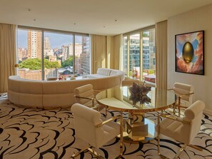 Suite, 2 Bedrooms (Imperial) | Living area | 70-inch Smart TV with digital channels - Faena New York (New York)