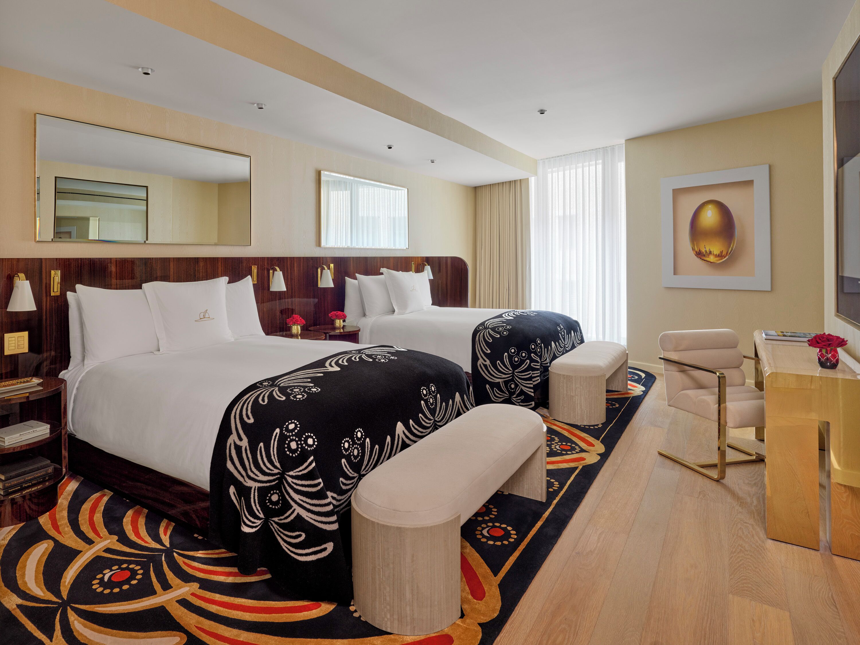 Frette Italian sheets, premium bedding, down duvets, memory-foam beds