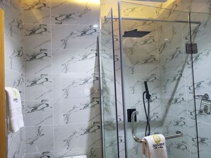 Standard Room | Bathroom | Shower, hair dryer, slippers, towels - EXECUTIVE HOTELS AND SUITES (Lagos)