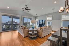 TV, DVD player - 5 Star Kure | Ocean View Retreat w/ Community Pool & Private Beach Access! (Kure Beach)