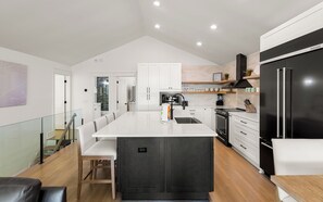 Fridge, microwave, oven, stovetop - Gulf Views - Private Beach Access Across Street (Seacrest)