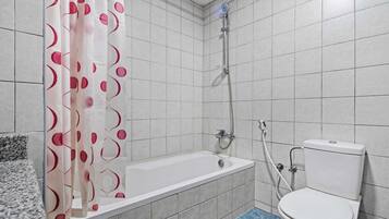 Secadora de cabello, toallas, papel de baño