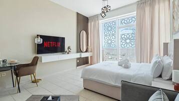 1 habitación, tabla de planchar con plancha, wifi y ropa de cama