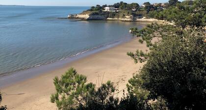 Maison de ville dans un parc arboré de 9000 m2 avec piscine, proche de la plage