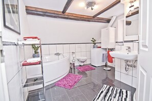 Towels, soap, toilet paper