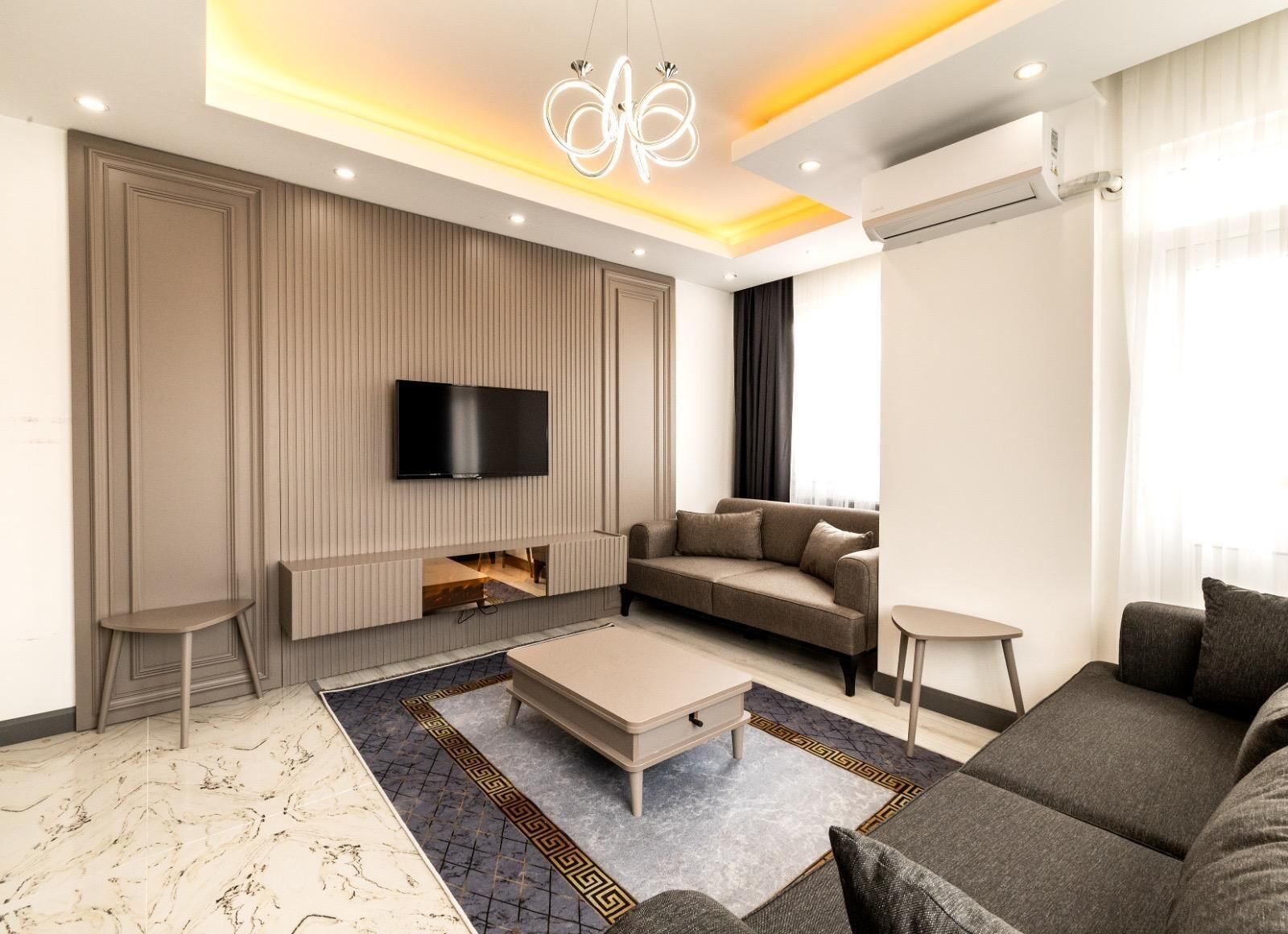 ファミリー アパートメント | 1 室のベッドルーム、ノートパソコン用作業スペース、遮光カーテン、防音設備