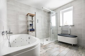 Hair dryer, towels