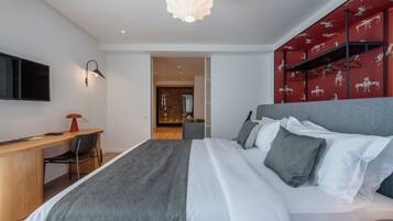 Leilighet – executive, 1 kingsize-seng | Sengetøy i egyptisk bomull og sengetøy av topp kvalitet