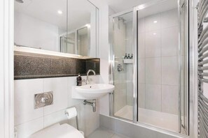 Shower, hair dryer - 2 bed riverside flat with breath taking views (London)