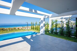 Sunshine Luxury Villa | Private Heated Pool | Balcony view - Sunrise Villas Halkidiki (Kassandra)