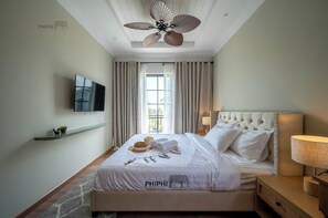 Deluxe-Villa, Balkon, Gartenblick