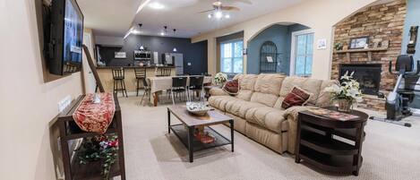 TV connectée, cheminée