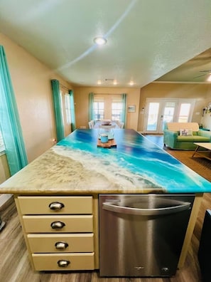 Interior - Luxury getaway with ocean views, a tiki bar, fenced yard, and spacious deck! (Surfside Beach)