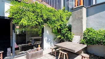 غرفة مزدوجة فاخرة - منظر للمدينة | شرفة/رواق