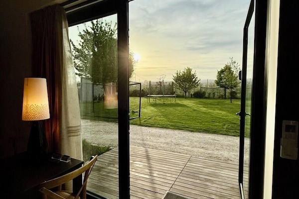 Comfort-Dreibettzimmer, Gartenblick | Terrasse/Patio