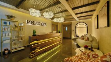 Sauna, steam room, body treatments, hot stone massages