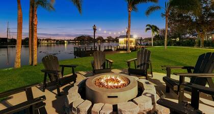 Luxe Waterfront Hideaway w Pool & Pirate Ship Dock