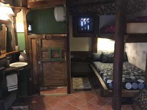 1 bedroom, iron/ironing board, bed sheets