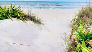 A beach with sand dunes and sparse vegetation. - Beach Cottage II, near the beach, TPC Sawgrass, Mayo Clinic & Ponte Vedra Beach (Jacksonville Beach)