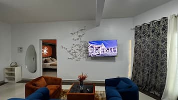 Căn hộ Deluxe, quang cảnh thành phố | Khu phòng khách