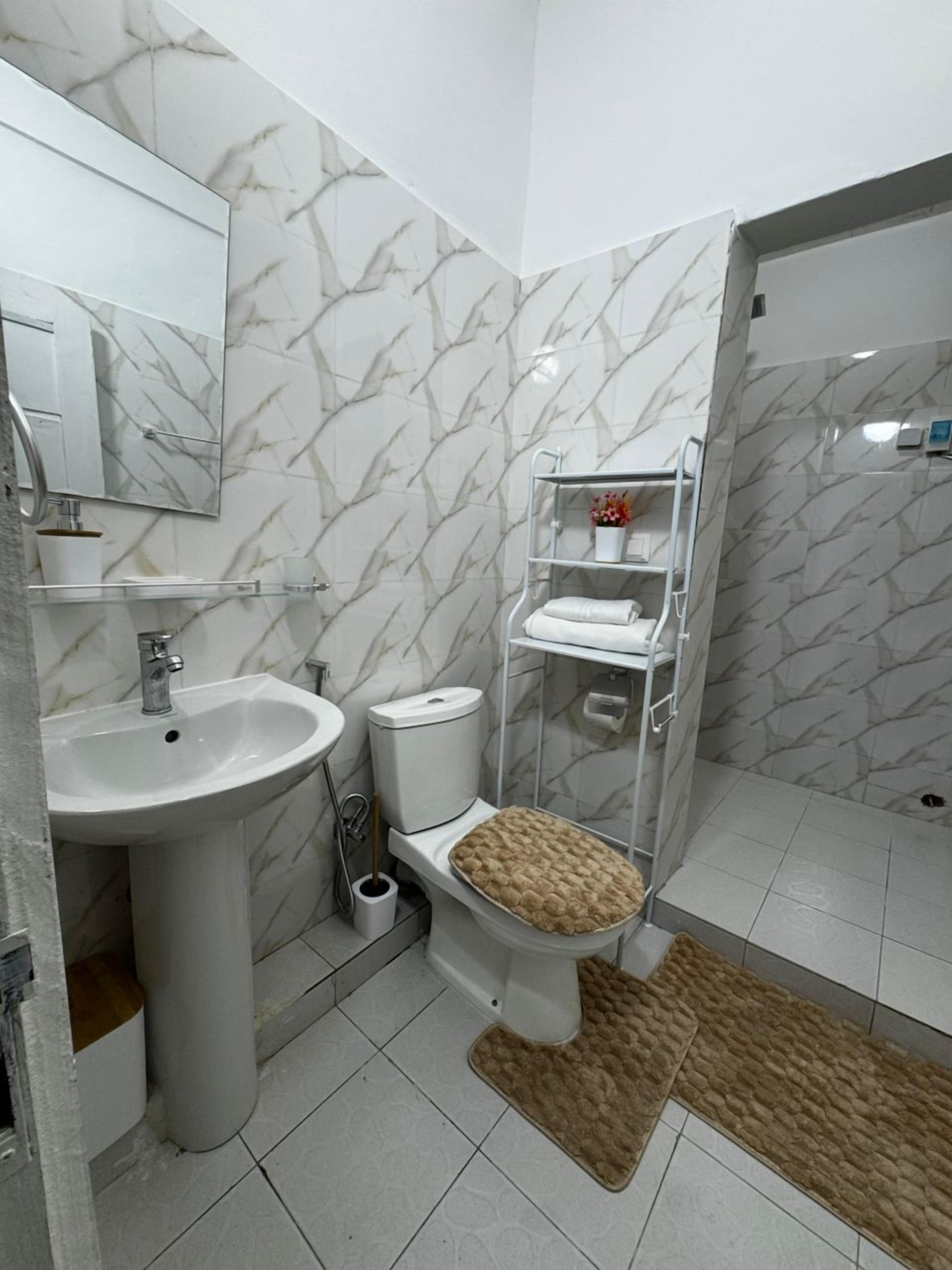 Deluxe appartement, uitzicht op stad | Badkamer | Toiletpapier