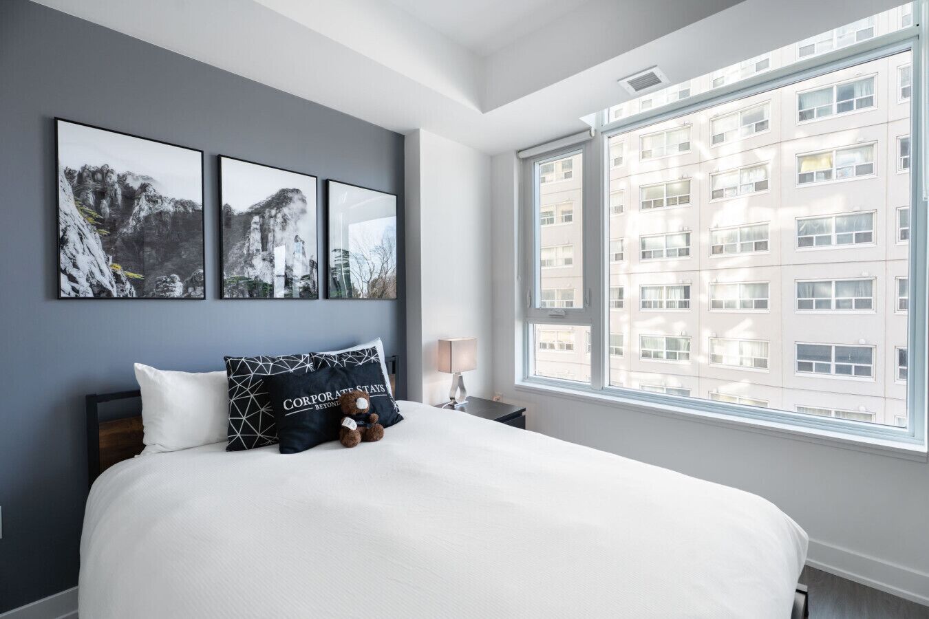 1 bedroom, desk, iron/ironing board, travel crib