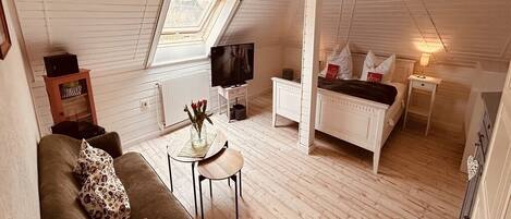1 bedroom, iron/ironing board, travel crib, free WiFi