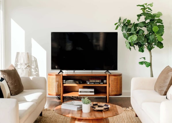 TV, fireplace, offices