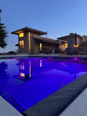 A heated pool