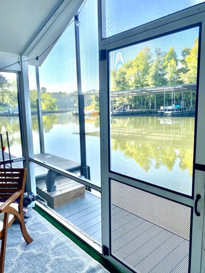 The Reel Time on the Flint River houseboat.