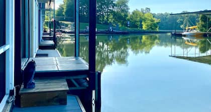 The Reel Time on the Flint River houseboat.