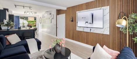 Smart TV, videojuegos, estéreo y oficina