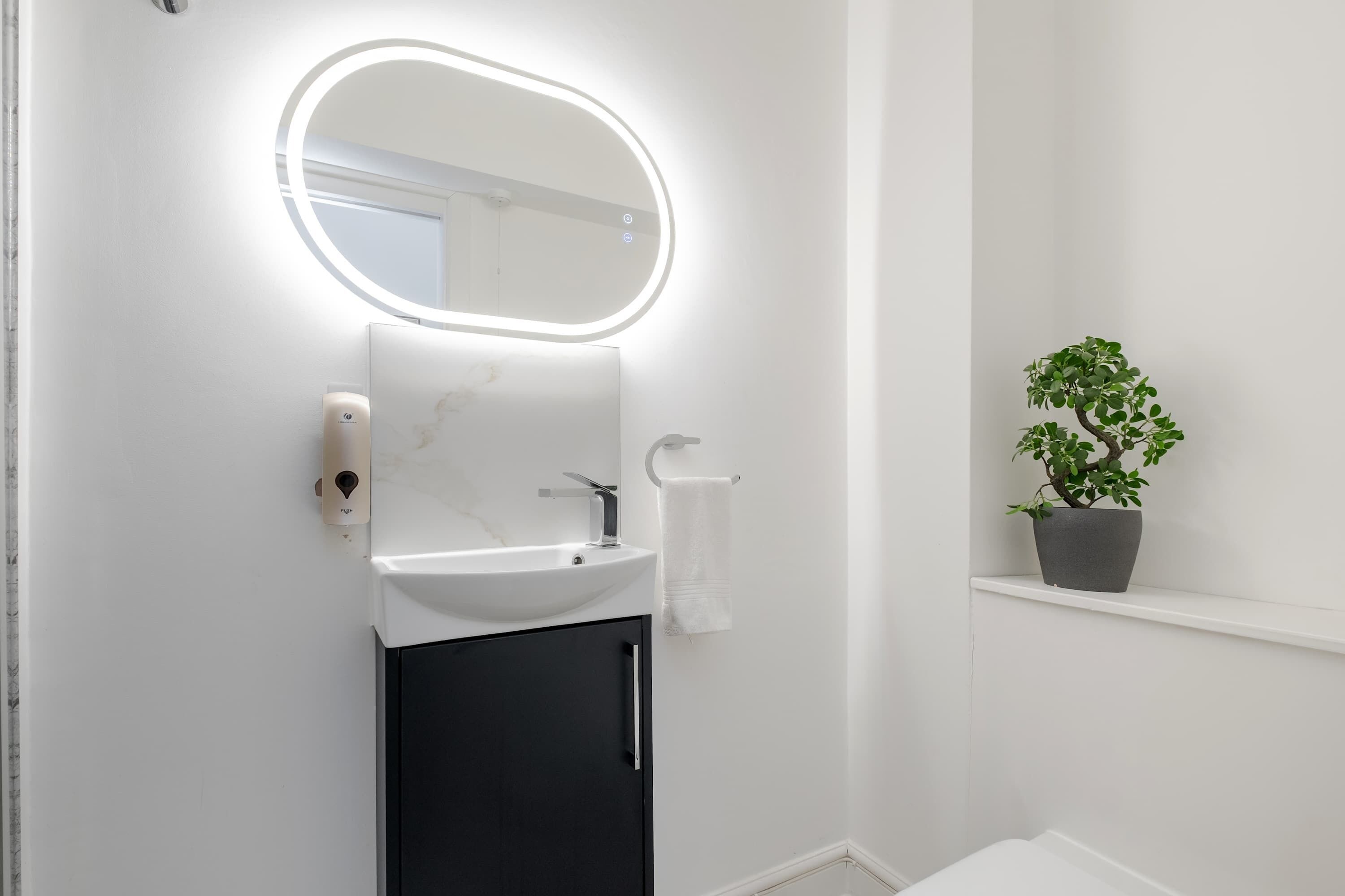 Shower, eco-friendly toiletries, hair dryer, bidet