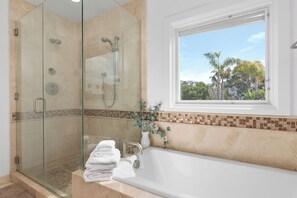 Shower, hair dryer, bidet, towels - Steps To Beach And Restaurants! Beautiful 4 Bedroom Home With Hot Tub in Del Mar (Del Mar)