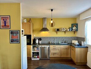 Private kitchen - 1001 - T3 flat in the heart of Pléneuf-Val-André (PLENEUF VAL ANDRE)