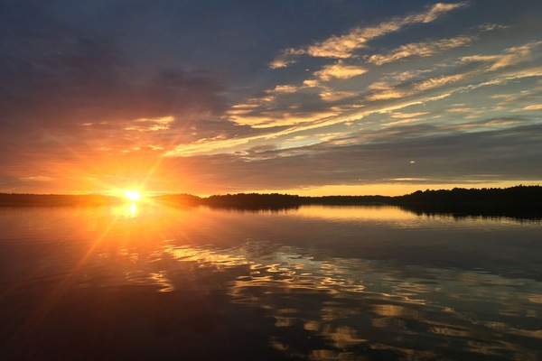 Magical evening view from the jetty
