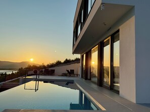 A heated pool