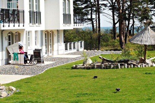 with south-facing terrace in the house sea view