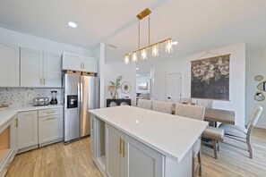 Fridge, microwave, oven, stovetop - Coastal Cove - Pet Friendly Home with a Private Pool & Pickleball Court (Destin)