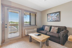 Smart TV, fireplace, DVD player