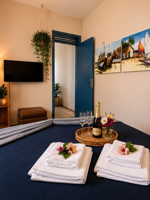 Familie chalet, uitzicht op de binnenplaats | Gratis wifi