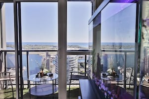 Deluxe Double or Twin Room, City View | Balcony view