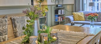 Cosy home with bubble bath and outdoor fireplace