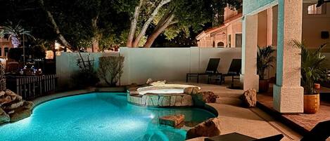 Una piscina riscaldata