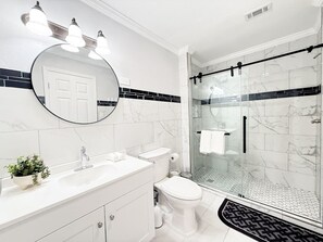 Hair dryer, towels