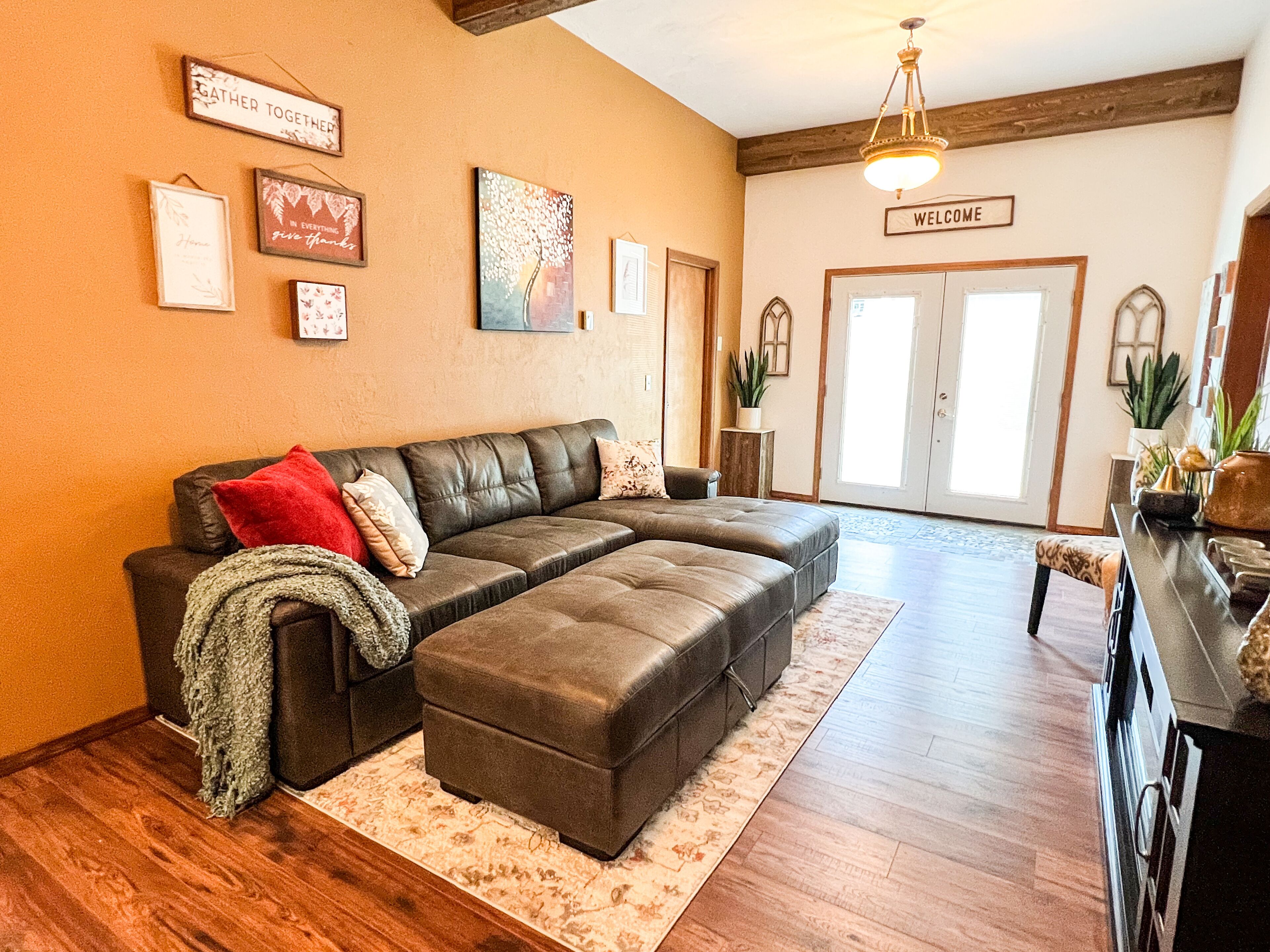 Televisor intel·ligent, llar de foc i llibres 