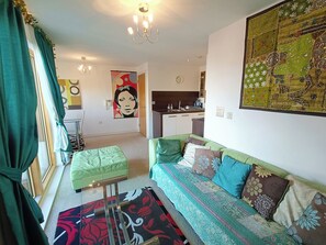 Apartment | Living area | TV - 1 Bed Flat - Sleeps 5 - Pets - Garden - Parking (Manchester)