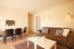 Classic-hus - 1 soveværelse | Opholdsområde | Pejs
